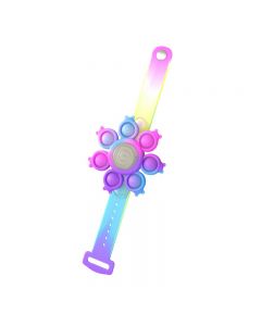 Luminous Hand Spinner Stress Relief Rotating Bubble Bracelet Xmas Gifts - Purple + Blue