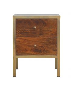 Gold Iron Frame Bedside