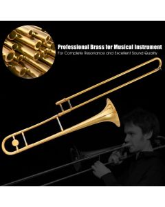 B Flat Tenor Slide Trombone Brass with Gloves