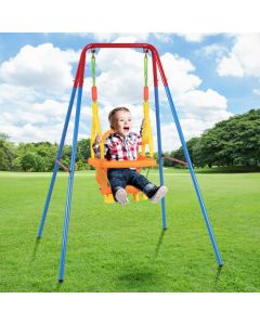 Folding Toddler Baby Outdoor Swing Chair Set with Safety Harness