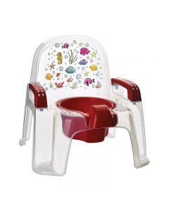 Baby Potty Trainer Chair with Splash Guard 33 x 30 x 30 cm - Random Colour