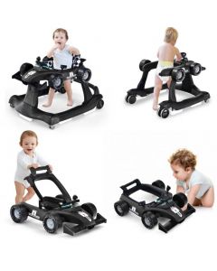 4-in-1 Baby Push Walker with Adjustable Height and Speed