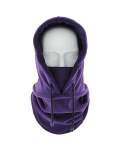 Thermal Balaclava Face Mask Outdoor Sports Mask Hood Hat for Women Men - Purple