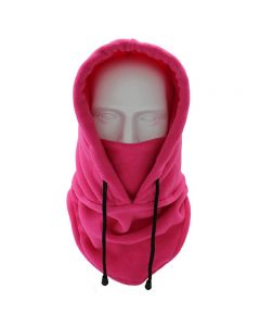 Thermal Balaclava Face Mask Outdoor Sports Mask Hood Hat for Women Men - Hot Pink