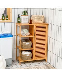 3 Tier Multipurpose Bamboo Storage Cupboard and Shelves