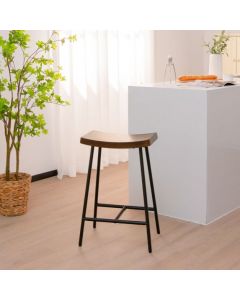Backless Bar Stool with Footrest and Adjustable Foot Pads for Kitchen Pub