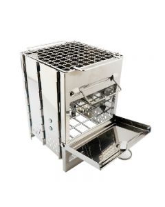 Wood Burning Stove Portable Foldable Grill Outdoor Camping Cookware Barbecue BBQ