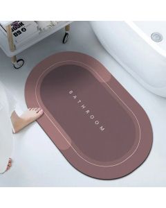 Bathroom Absorbent Bath Mat Long Oval 59cm Assorted Copywriting and Colours - Random Sent