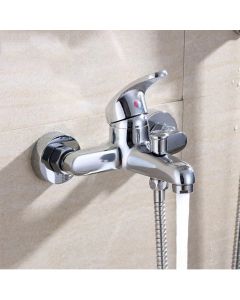 Luxury Bathroom Sink Bath Mix Tap Shower Mixer Taps with Hose and Shower Head
