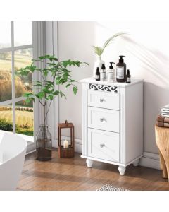 Bathroom Floor Cabinet with 3 Drawers for Living Room Bedroom