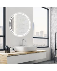LED Illuminated Wall Mounted Bathroom Mirror with Demister Pad