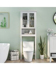 Freestanding Bathroom Storage Cabinet Over The Toilet with Adjustable Shelf