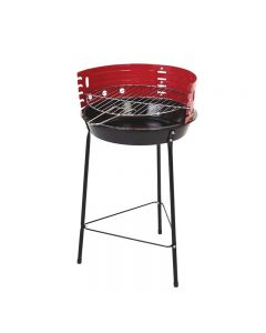 Portable Round BBQ Grill 4 Adjustable Grilling Levels Splash Guard Perfect for Beach Trips Garden Parties