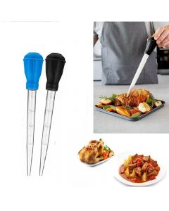 2 pcs Turkey Baster Chicken Poultry Meat BBQ Baster Syringe Tube - Black + Blue