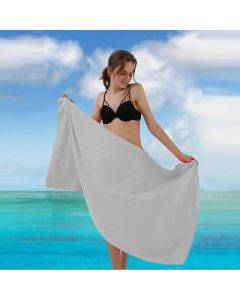 Compact Fast Drying Microfibre Beach Towel for Travel Camping Swimming 80*180cm - Grey