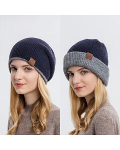 Unisex Winter Knitted Hat - Navy
