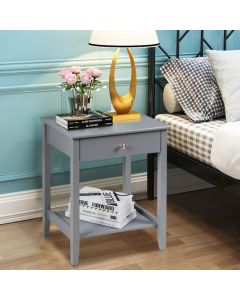 Set of 2 Bedside Couch Sofa Table with Sliding Drawer