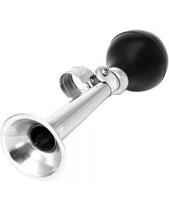 Loud Bicycle Air Horn Traditional Bike Horn and Alarm Bell - Silver