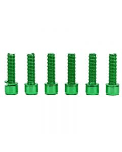 6 pcs/Set Bicycle Stem Bolts M5 x 18mm Stainless Steel Bolt Part for MTB - Green