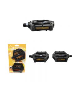 Standard Bike Pedals Plastic Bicycle Pedals with Reflective Safety Strip