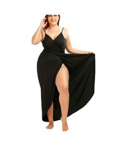 Women Bikini Cover Up Spaghetti Strap Beach Dress Wrap Swimwear Swimsuit - 5XL