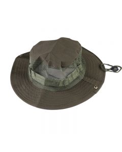 Breathable Sun Hat Bucket Cargo Safari Bush Boonie Summer Fishing Hat for Outdoor Camping - Army Green
