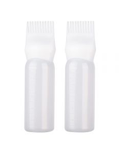 2 pcs Hair Dye Brush Bottle Dyeing Brush Applicator Brush Bottles - White