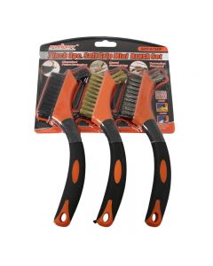 3 Pack Soft Grip Mini Brush Set Metal Brushing Corrosion Removal