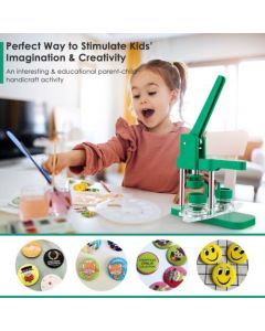25 mm Button Maker Machine with 1000 Pieces Button Parts