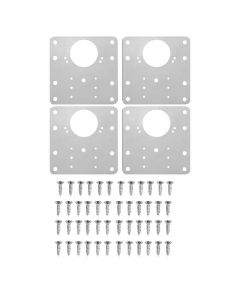 4 pcs Kitchen Cupboard Door Hinge Plate Repair Kit and Fixing Screws Cabinet Hinges