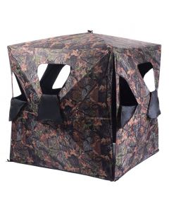 Portable 3-Person Camouflage Hunting Blind with 360° Broad Vision