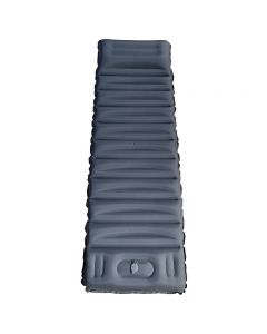 High Qaulity Thicken Inflating Camping Sleeping Mat with Pillow Ultralight Camping Mattress for Camping - Grey