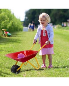 Childrens wheelbarrow with Steel Tray and Rubber Hand Grips