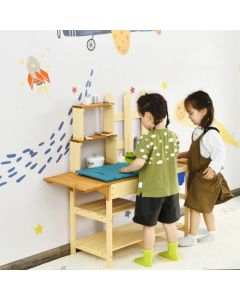 Children's Wooden Mud Kitchen with Accessories for Toddler