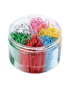 500 pcs Colored Paper Clips 33mm Length 6 Grids