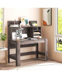 Computer Desk with Bookshelf and Anti-Tipping Kits