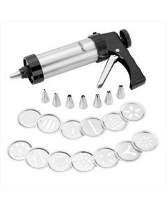 22 Piece Cookie Press Icing Set 22 Icing Nozzles x 8 Cookie Disk x 13