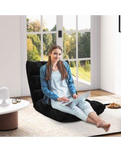 Coral Velvet Floor Gaming Chair with 14-Position Adjustable Back