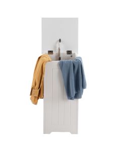 White Wooden Laundry Bin
