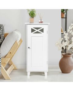 3 Tier Freestanding Bathroom Floor Cabinet with 1 Door and1 Window