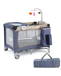 3 in 1 Travel Cot / Playpen / Nappy Changing Station with Music