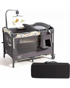Baby Bedside Cot Portable Folding Travel Cot Bassinet New-Born Bed with Bag