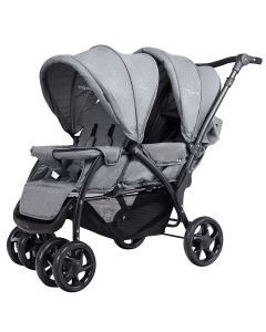 Baby Pram Double Seat Safety Adjustable Backrest Pushchair Stroller