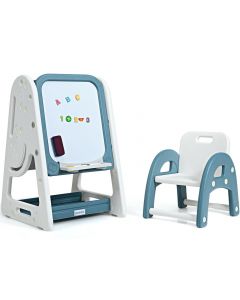 Children's Art Easel and Study Desk with Chair