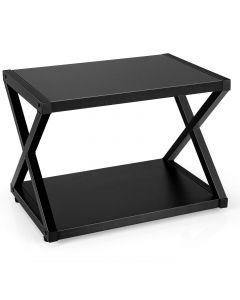 2-Tier Wooden X-Shaped Desktop / Printer Stand