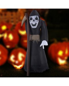 2.4m Inflatable Ghost with Sickle Halloween Decoration Light Up