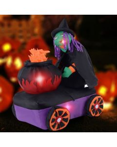 1.8M Inflatable Witch Holding Cylinder