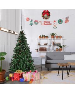 5ft Artificial Christmas Tree with Snow and Pine Cones