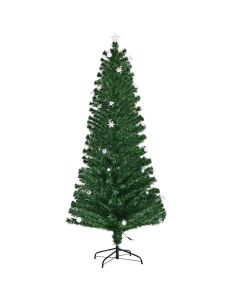 8FT Christmas Tree Luxury Fiber Optic LED Lights Bauble