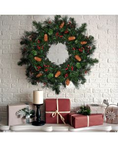 Artificial LED Light Christmas Wreath Decoration